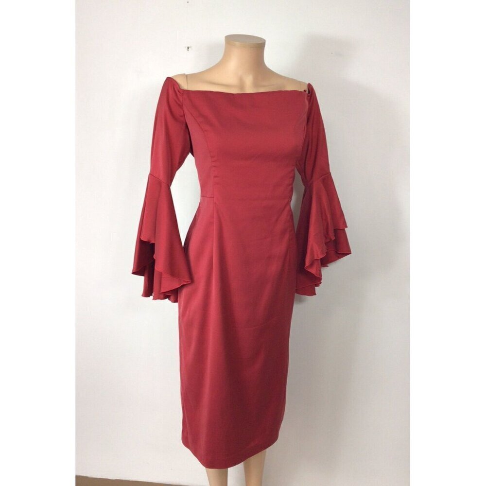 Le Chateau Elvira Red Dress Womens XL